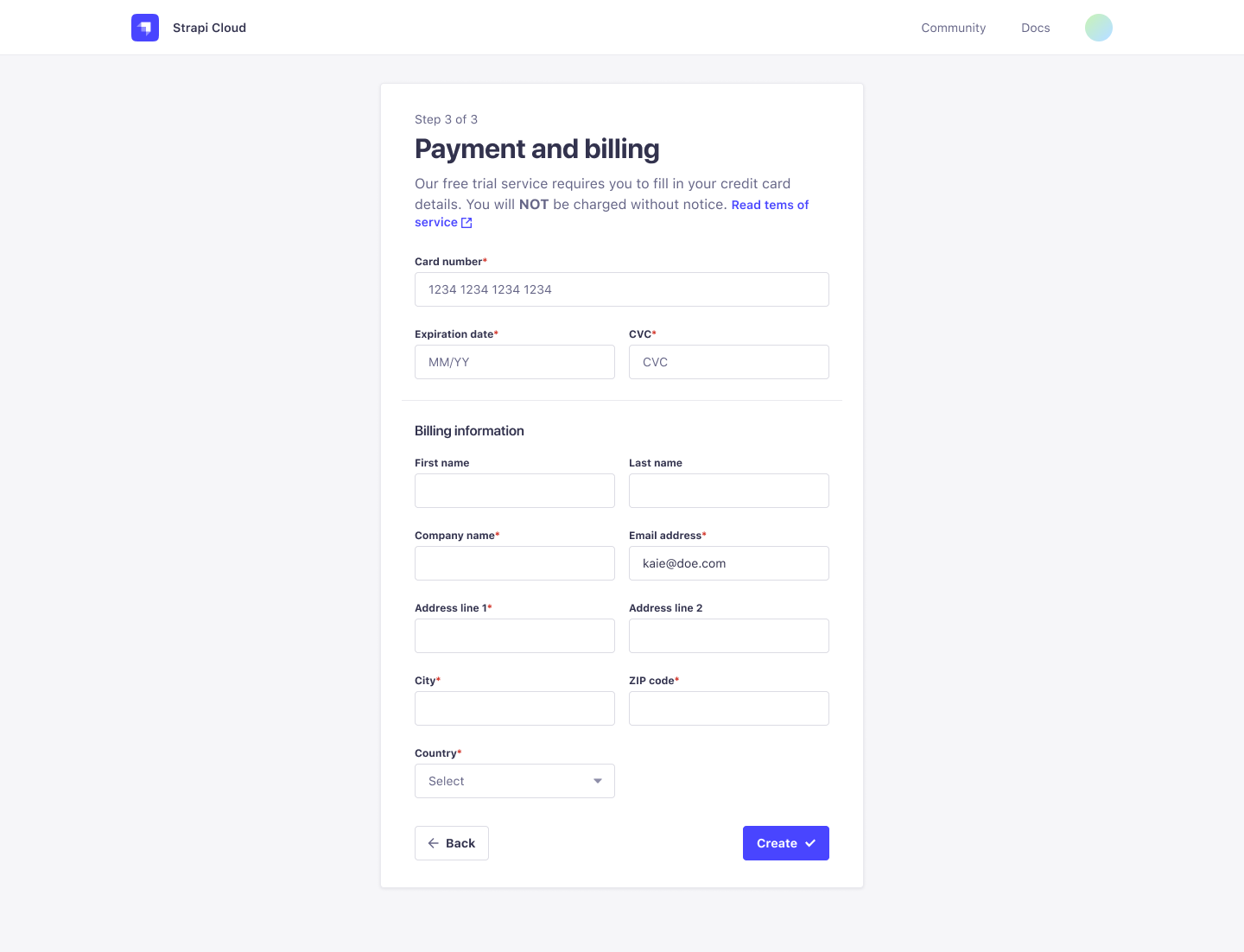 Payment and billing